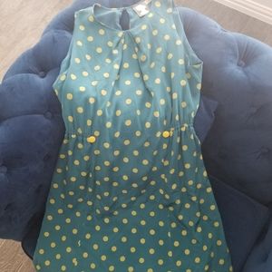 Anthropologie polka dot mid length dress